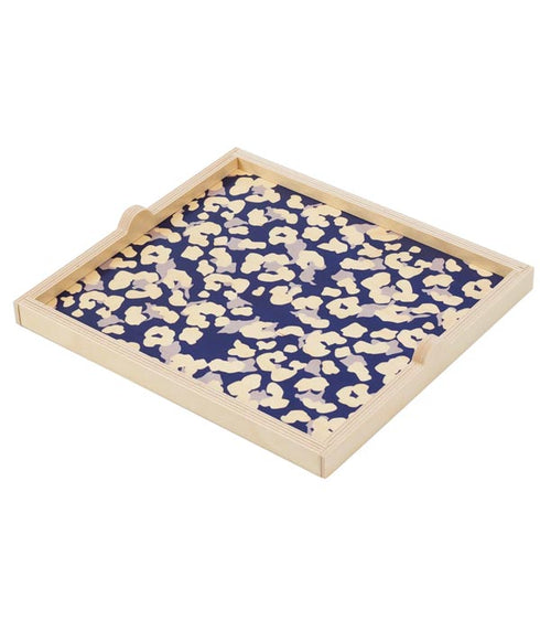 Cheetah Navy Square Tray
